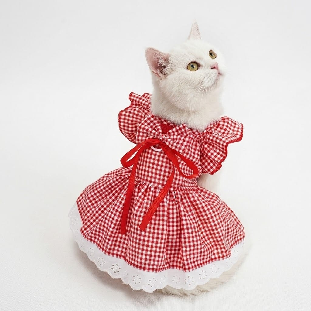 Cat Dress with Matching Bow