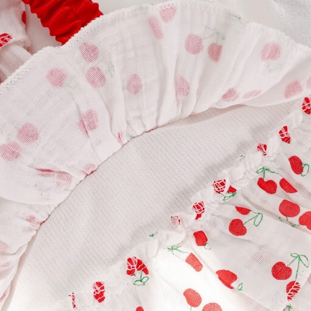 Cherry Blossom Ruffle Cat Summer Dress