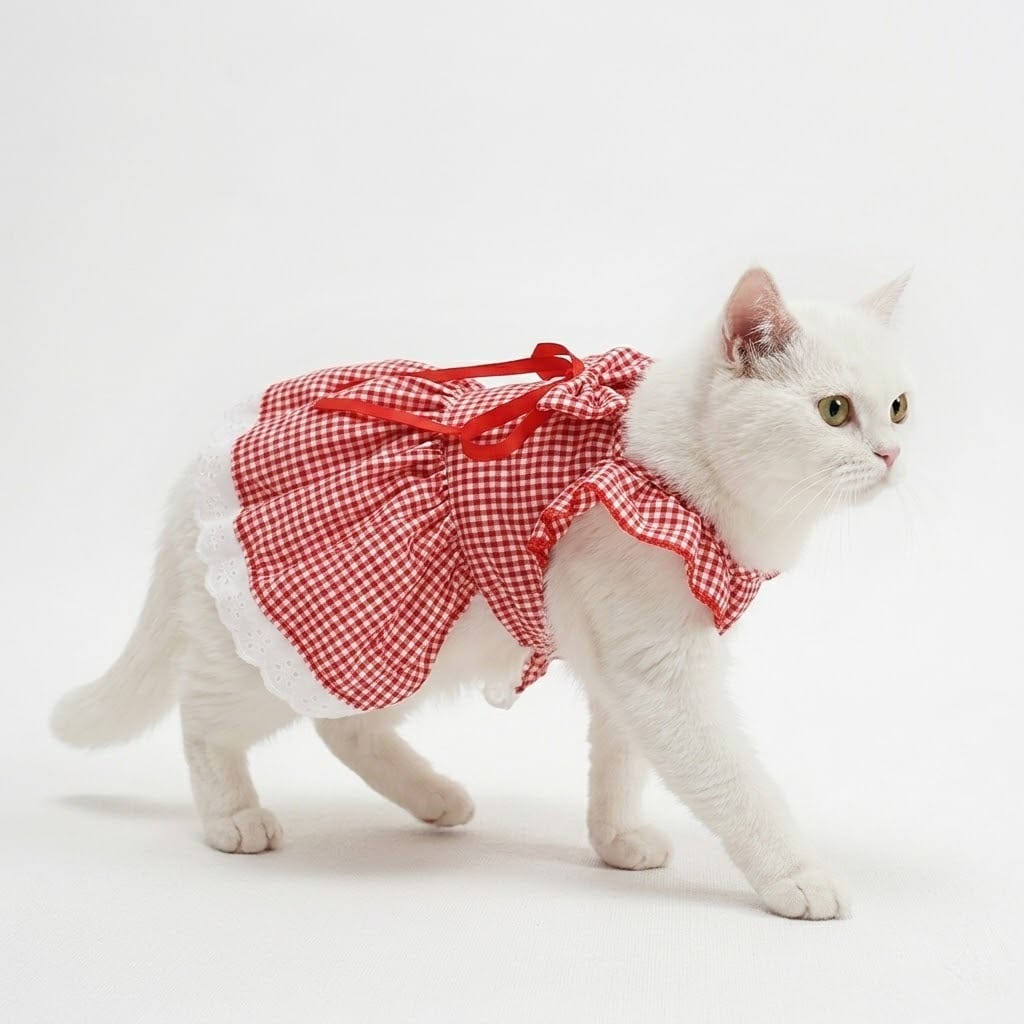 Cat Dress with Matching Bow