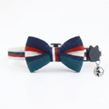 Striped Gentleman Cat Bow Tie Collar with Bell