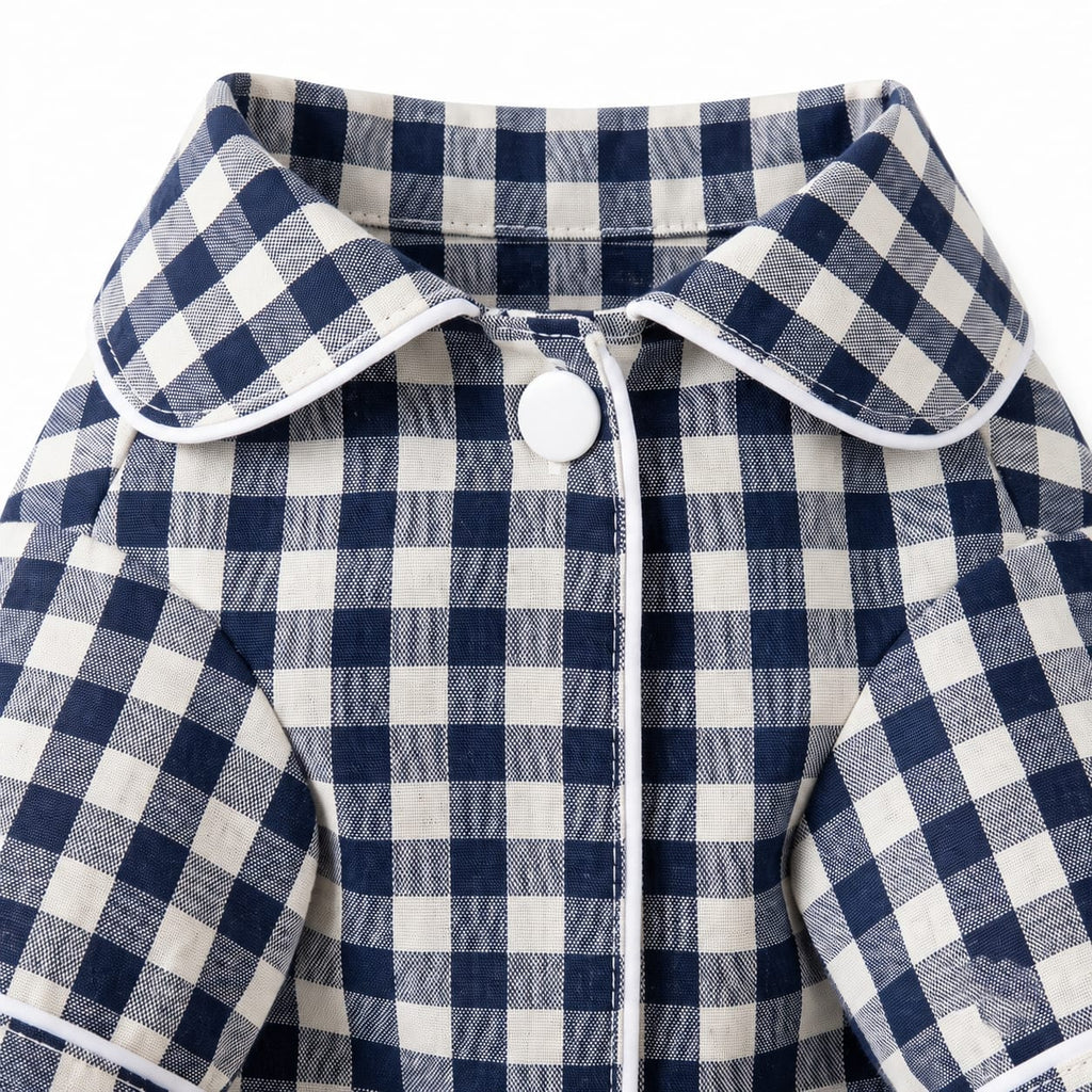 Classic Plaid Cat Button-Up Shirt