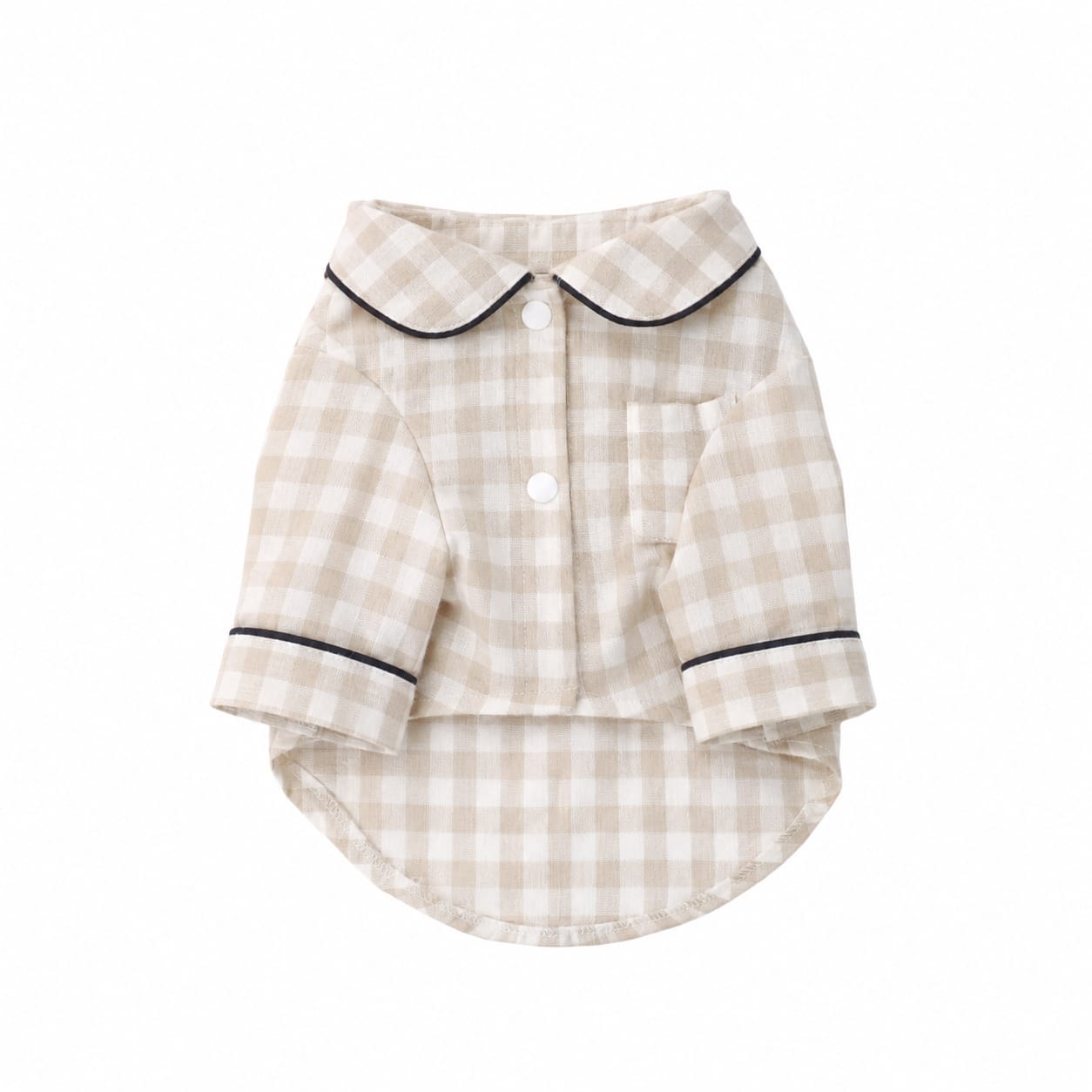 Classic Plaid Cat Button-Up Shirt