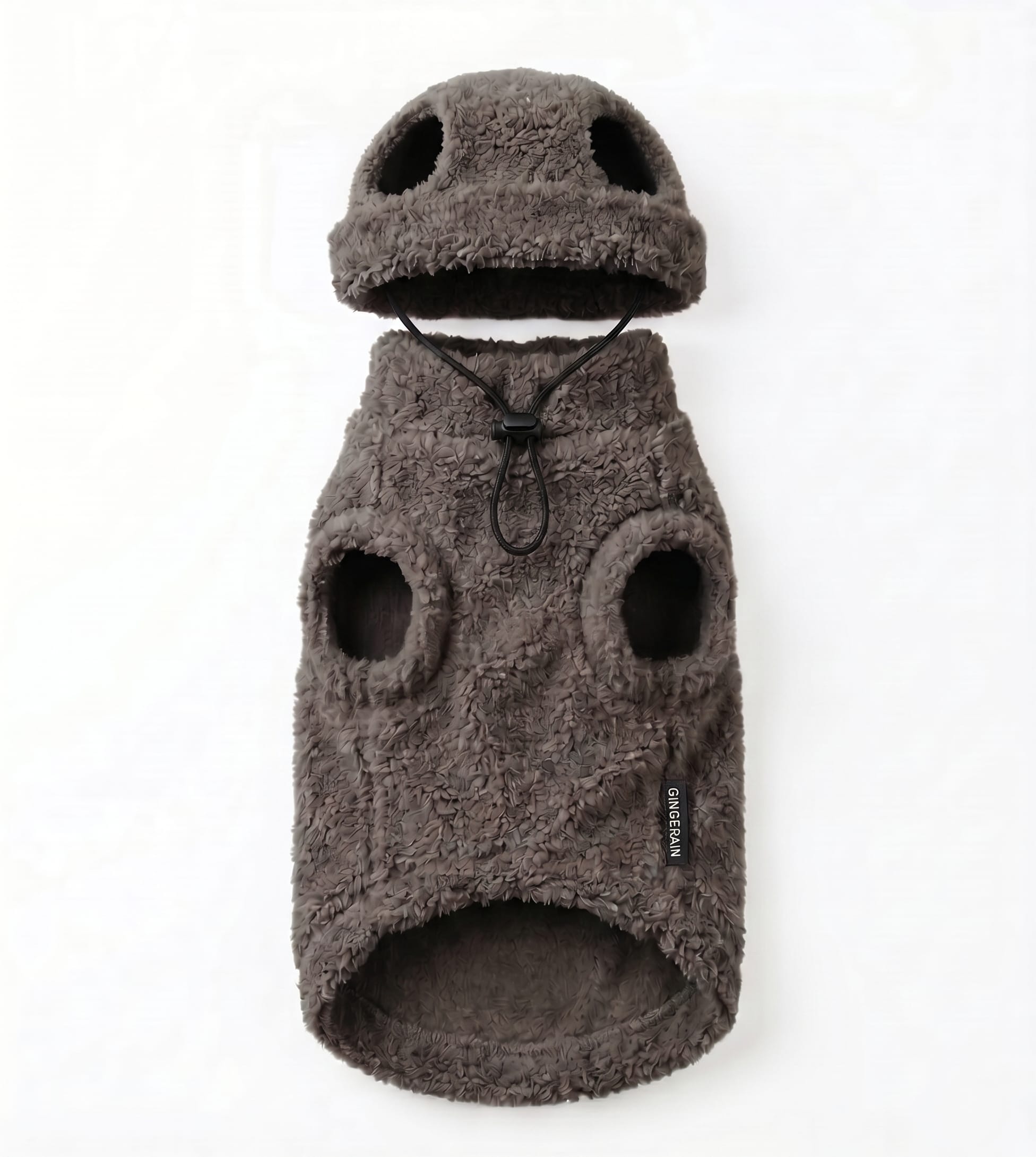 Ultra-Soft Teddy Fleece Cat Sweater with Hood