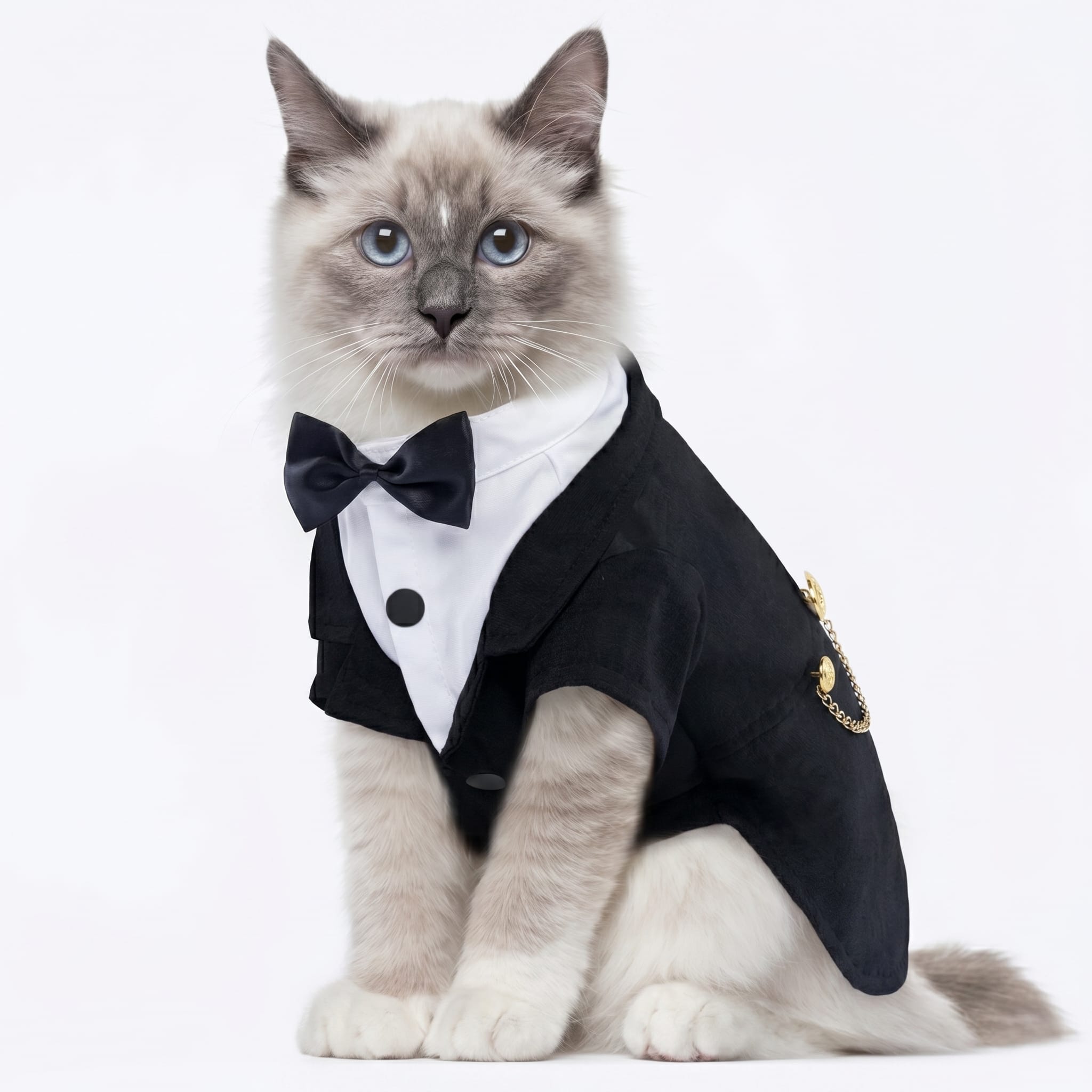 Formal Tuxedo Cat Suit with Bow Tie™