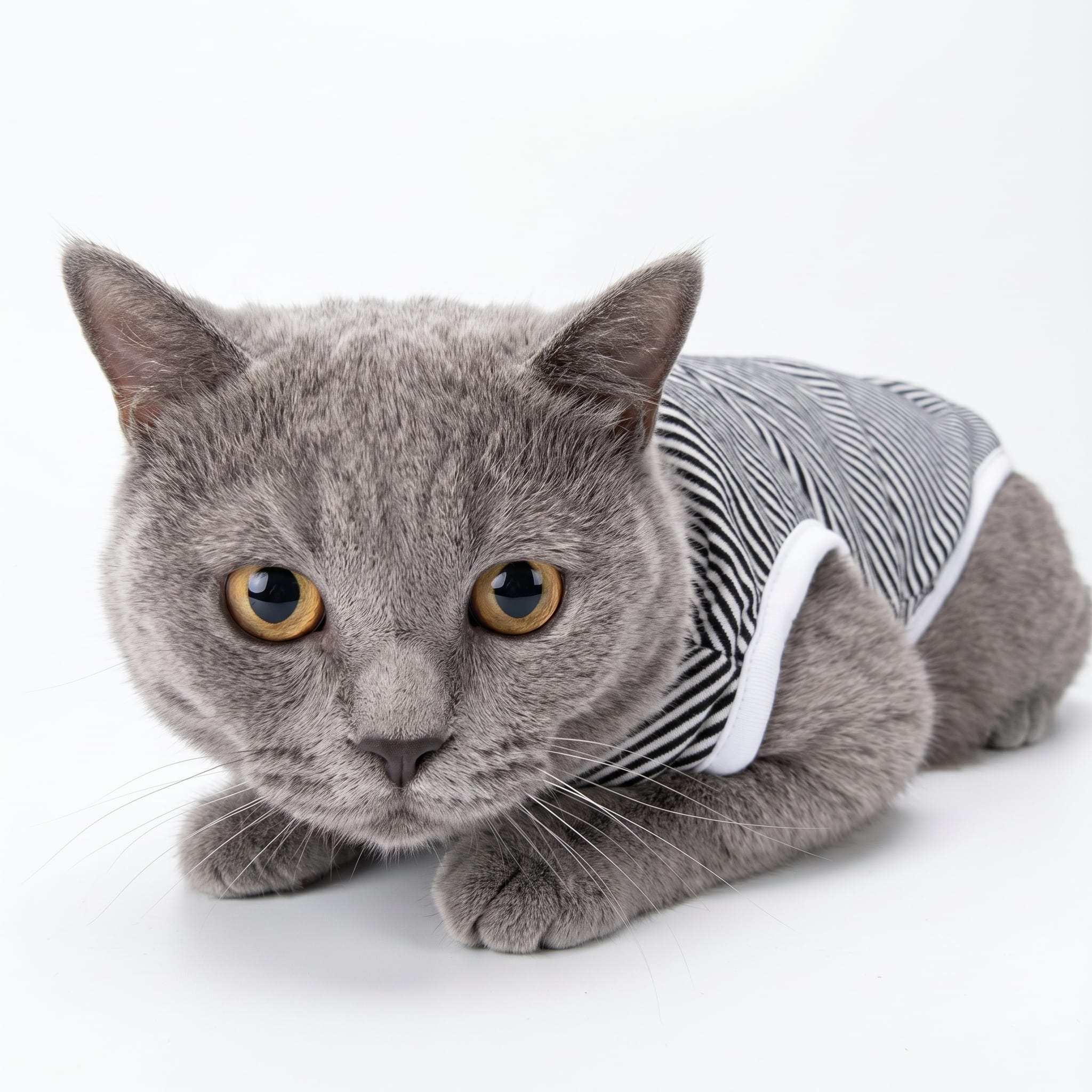 Classic Striped Cat Sleeveless Shirt