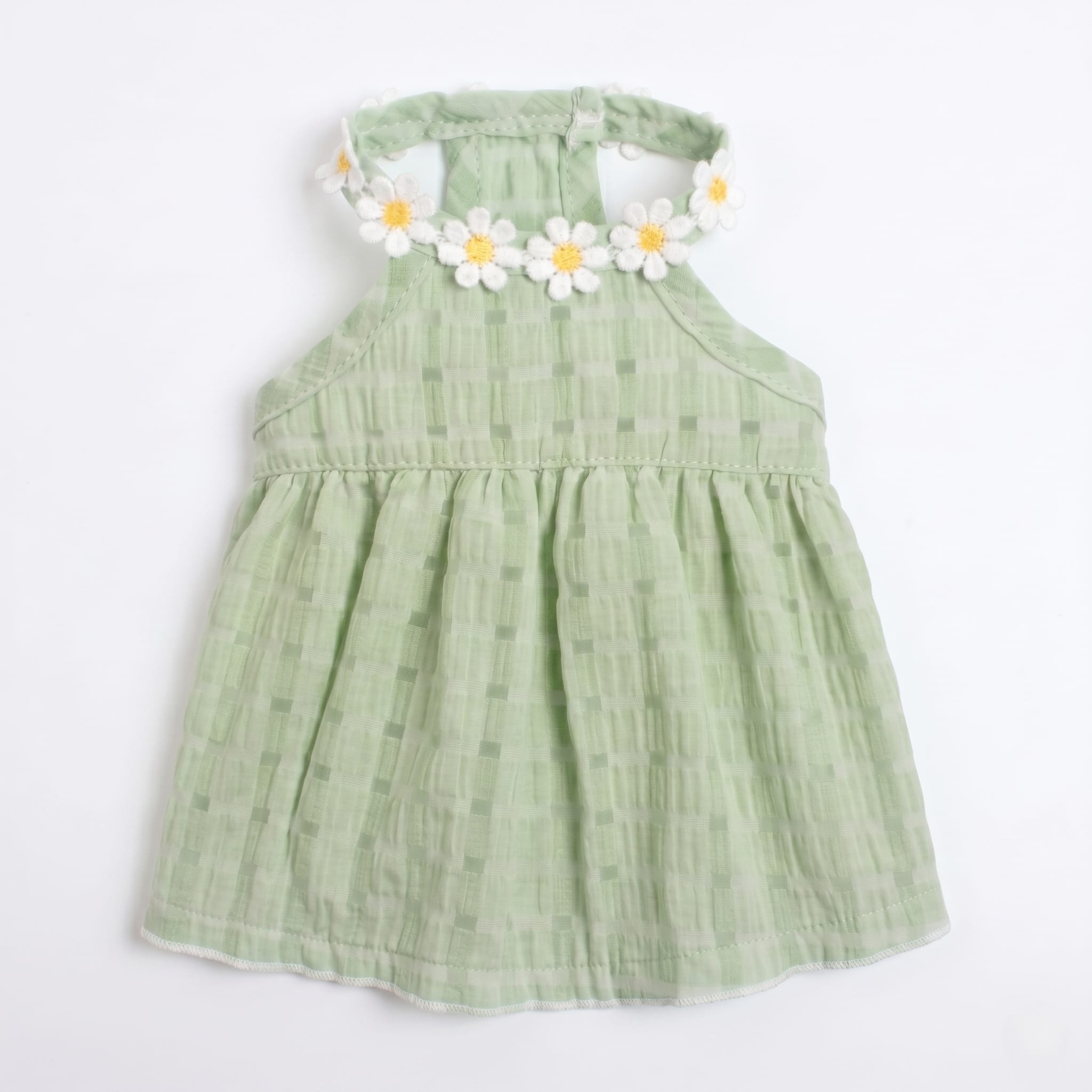 Sunny Lace Trim Cat Summer Dress