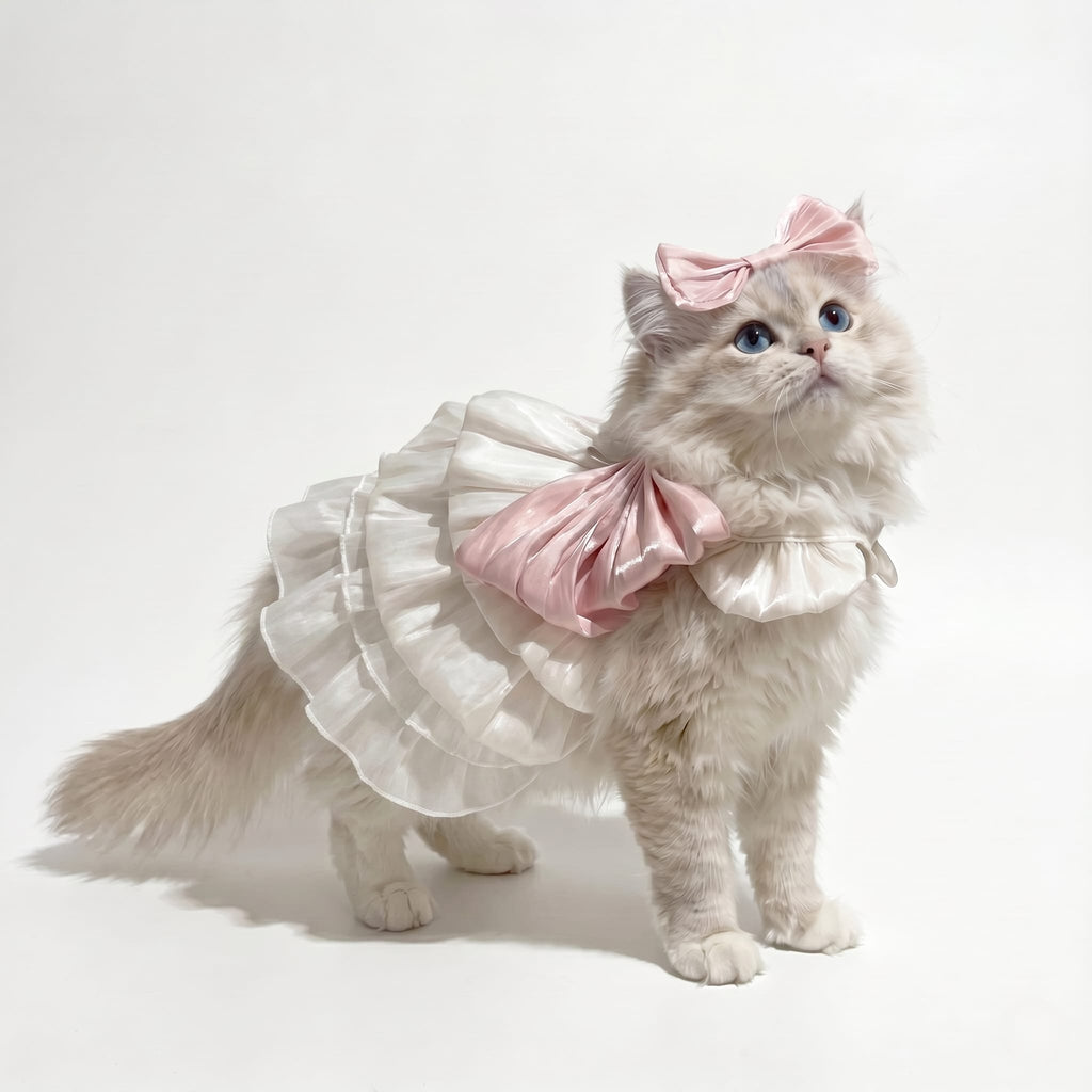 Satin Bow Princess Cat Dress