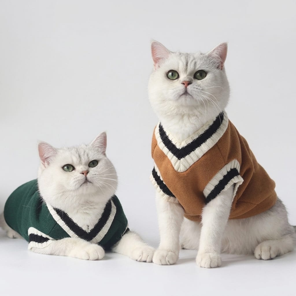 Preppy V-Neck™ Cat Sweater Vest