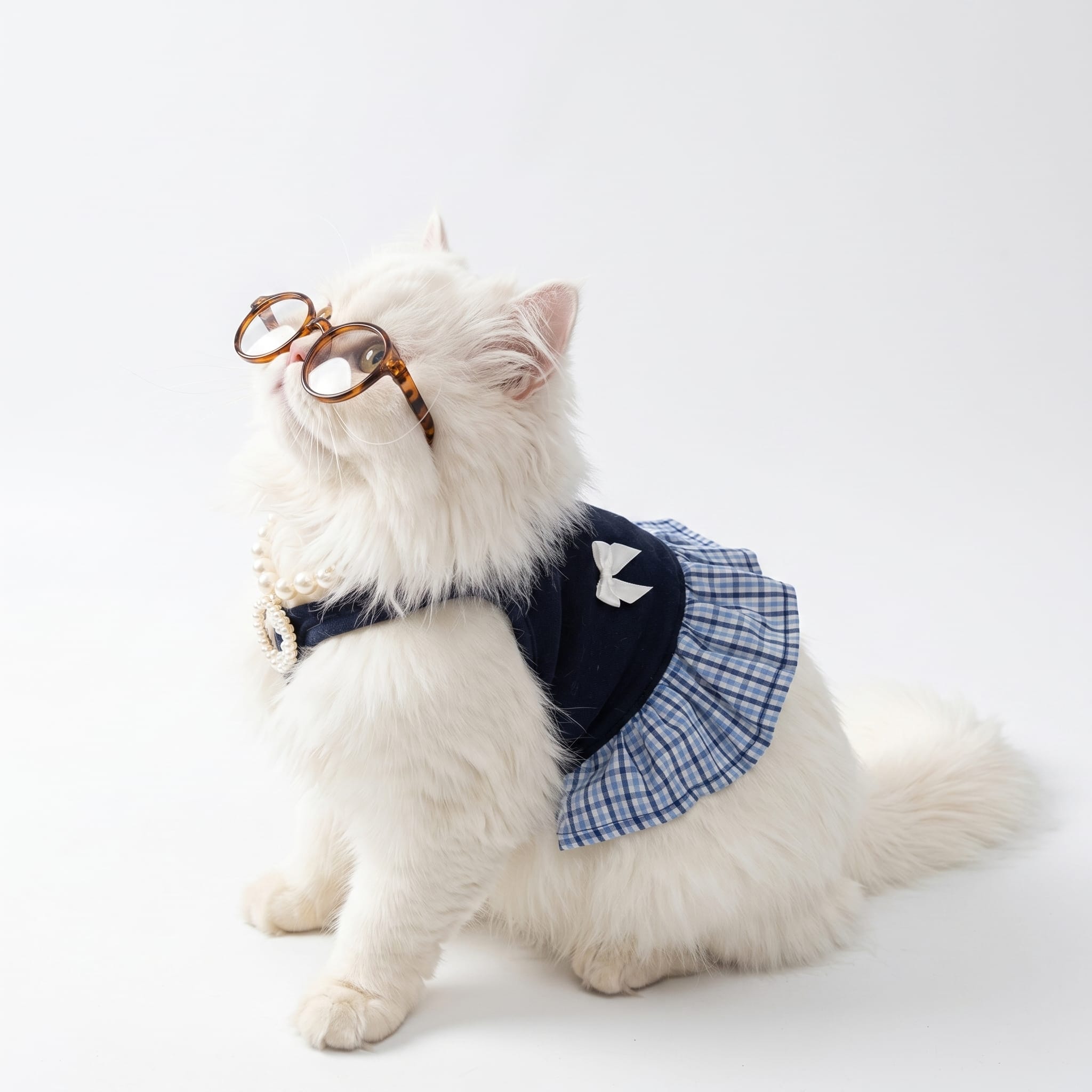 Preppy Schoolgirl Cat Dress Set