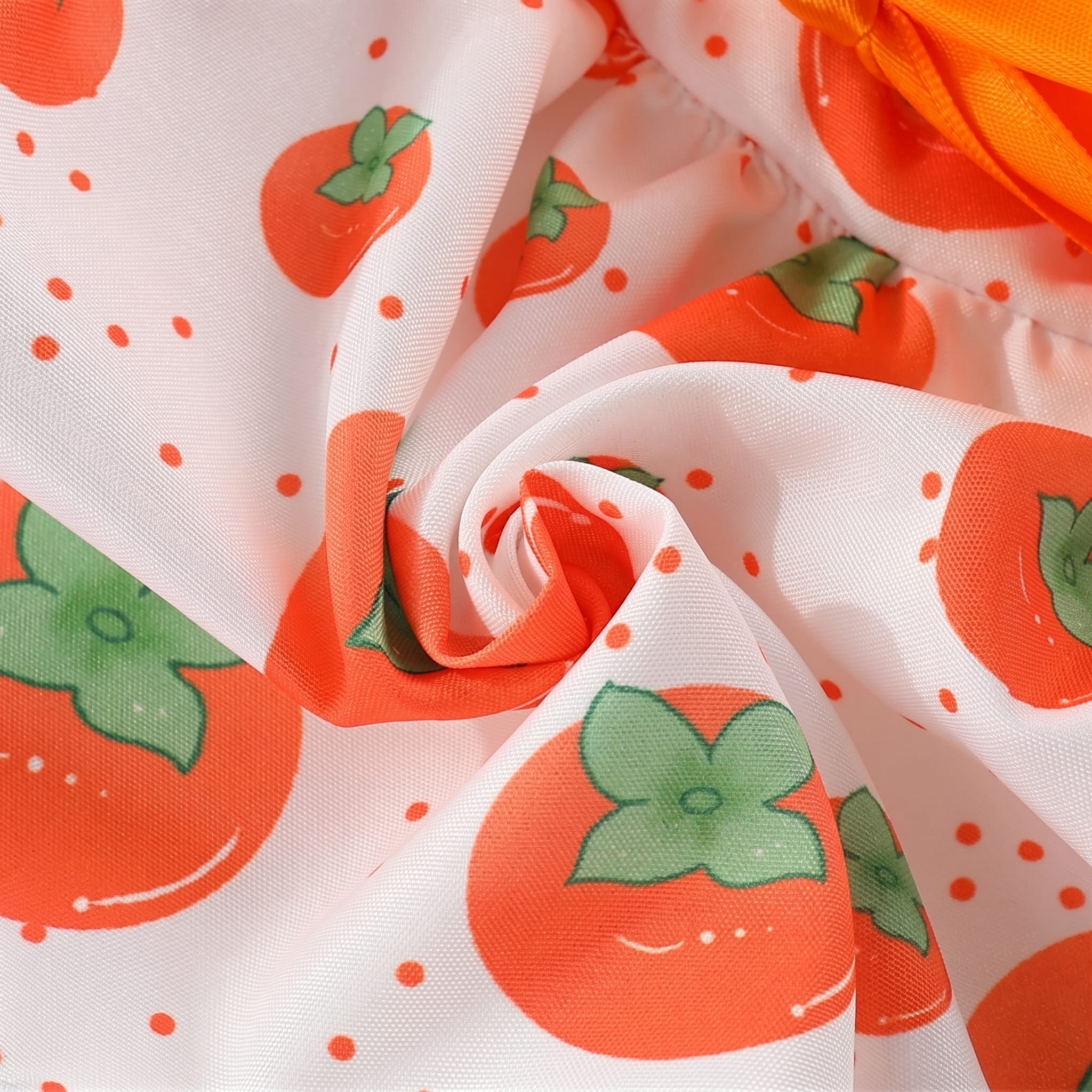 Fruit Print Bow Cat Summer Dress