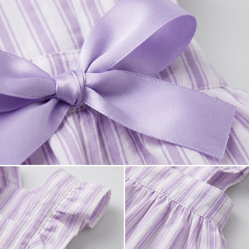 Lavender Stripe Boutique Cat Dress
