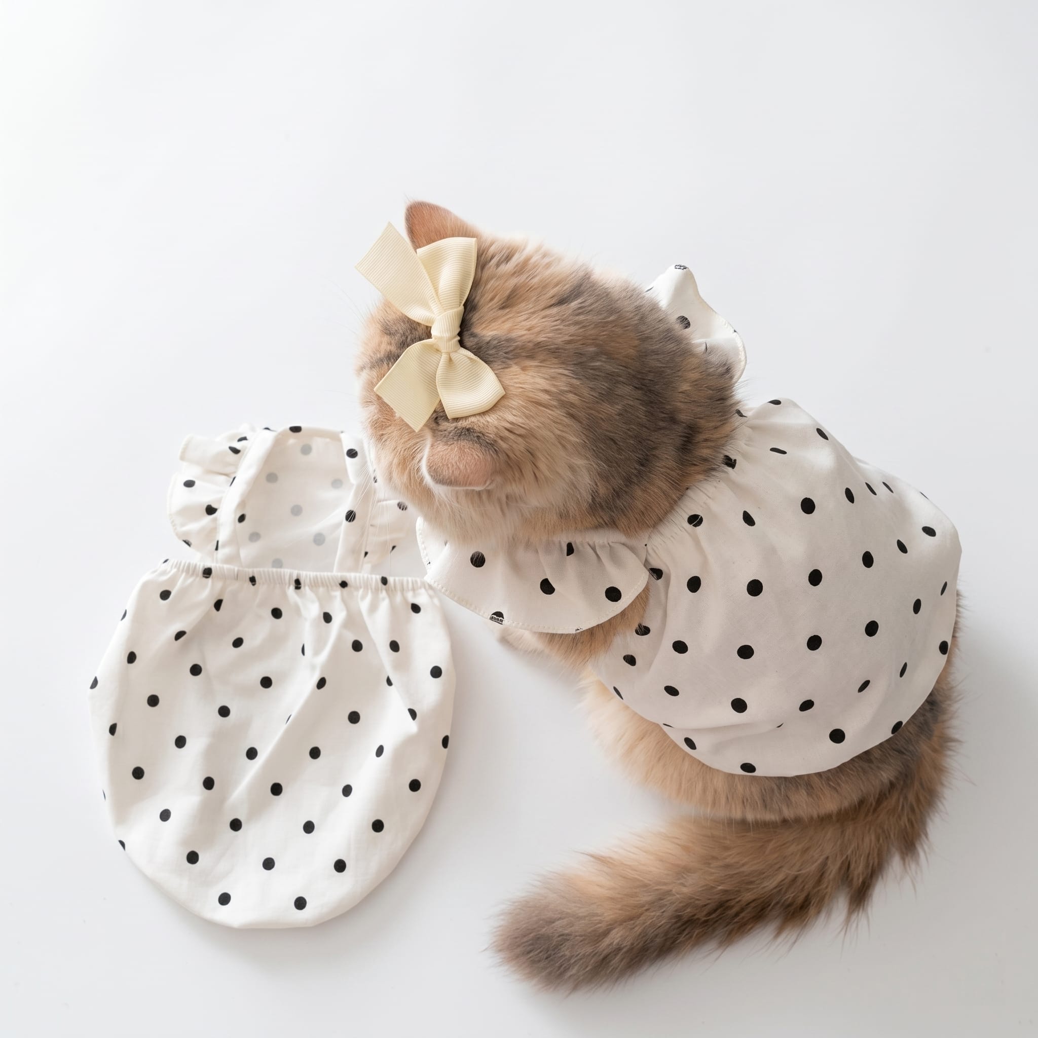Classic Polka Dot Boutique Cat Dress