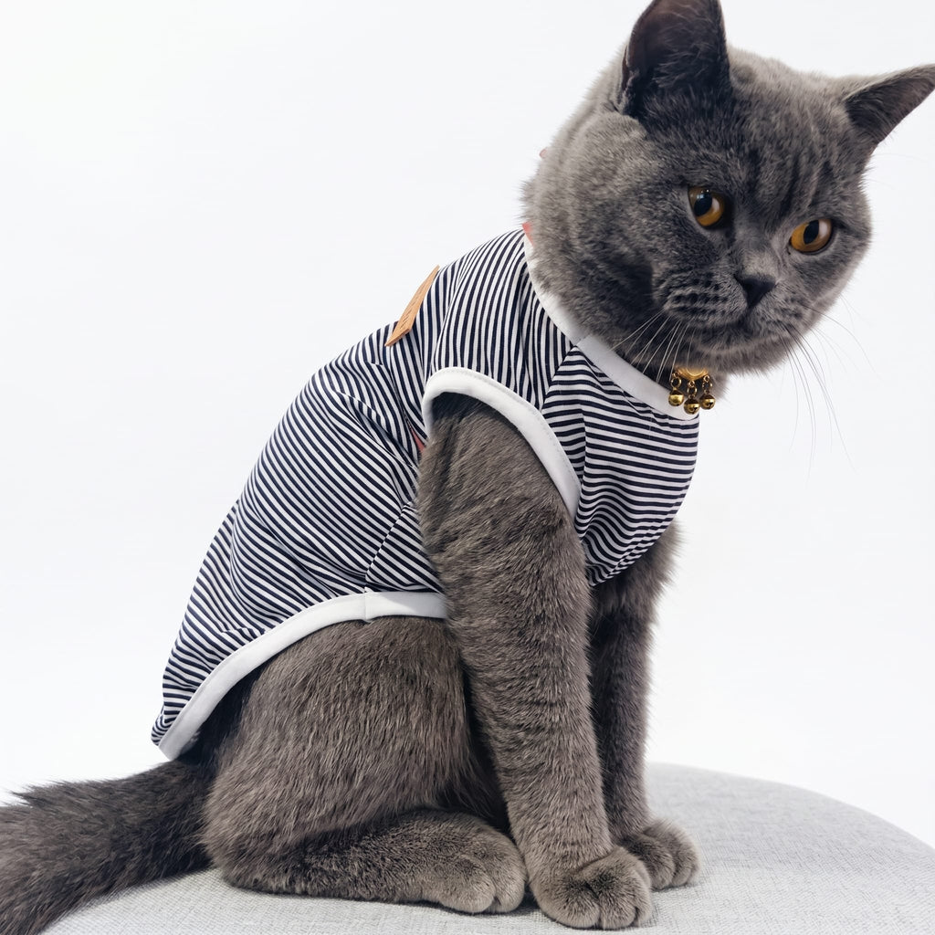 Classic Striped Cat Sleeveless Shirt
