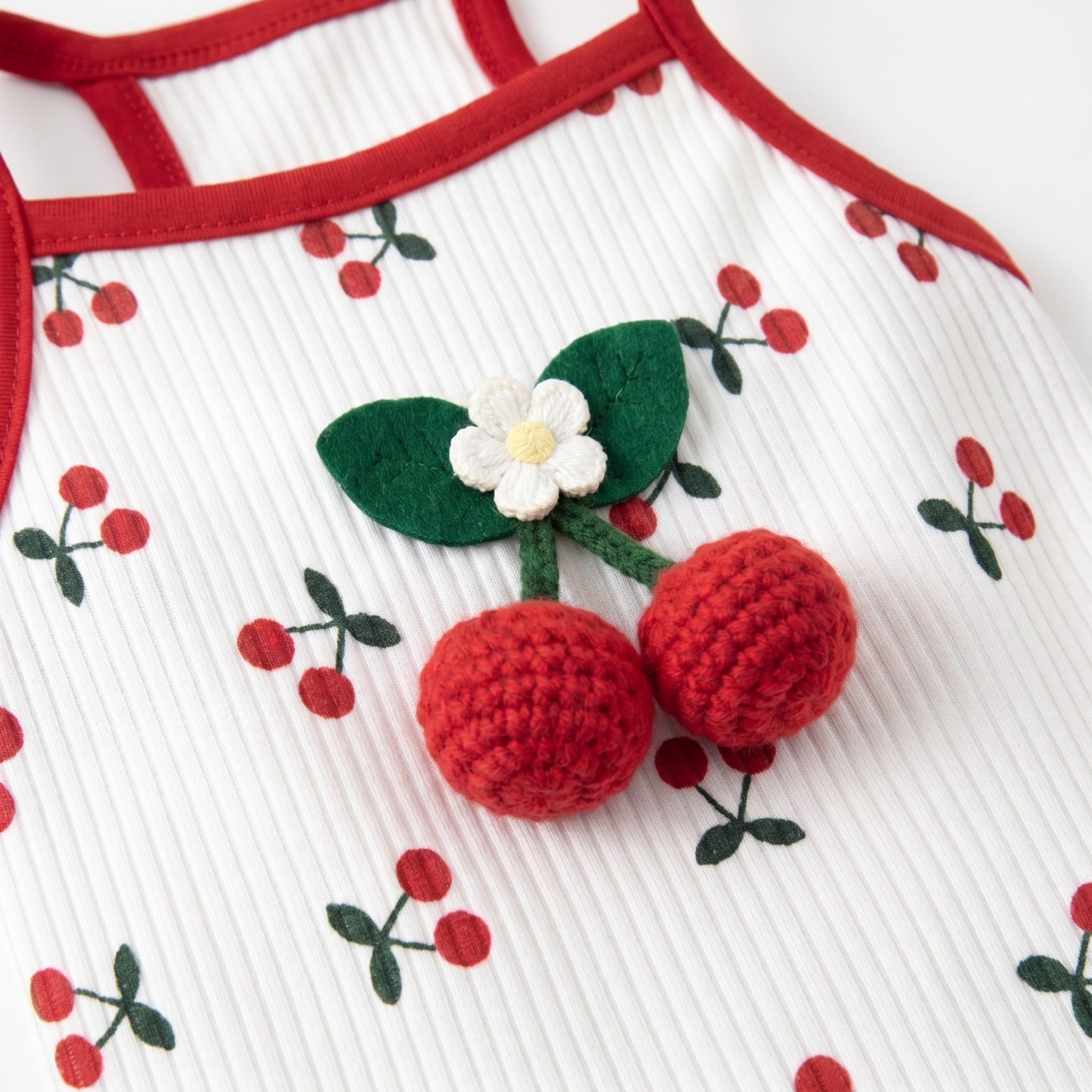 Cherry Strappy Cat Summer Dress