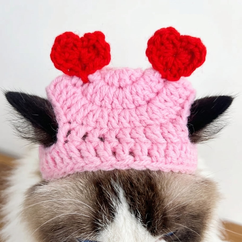 Sweetheart® Crochet Cat Earflap Hat