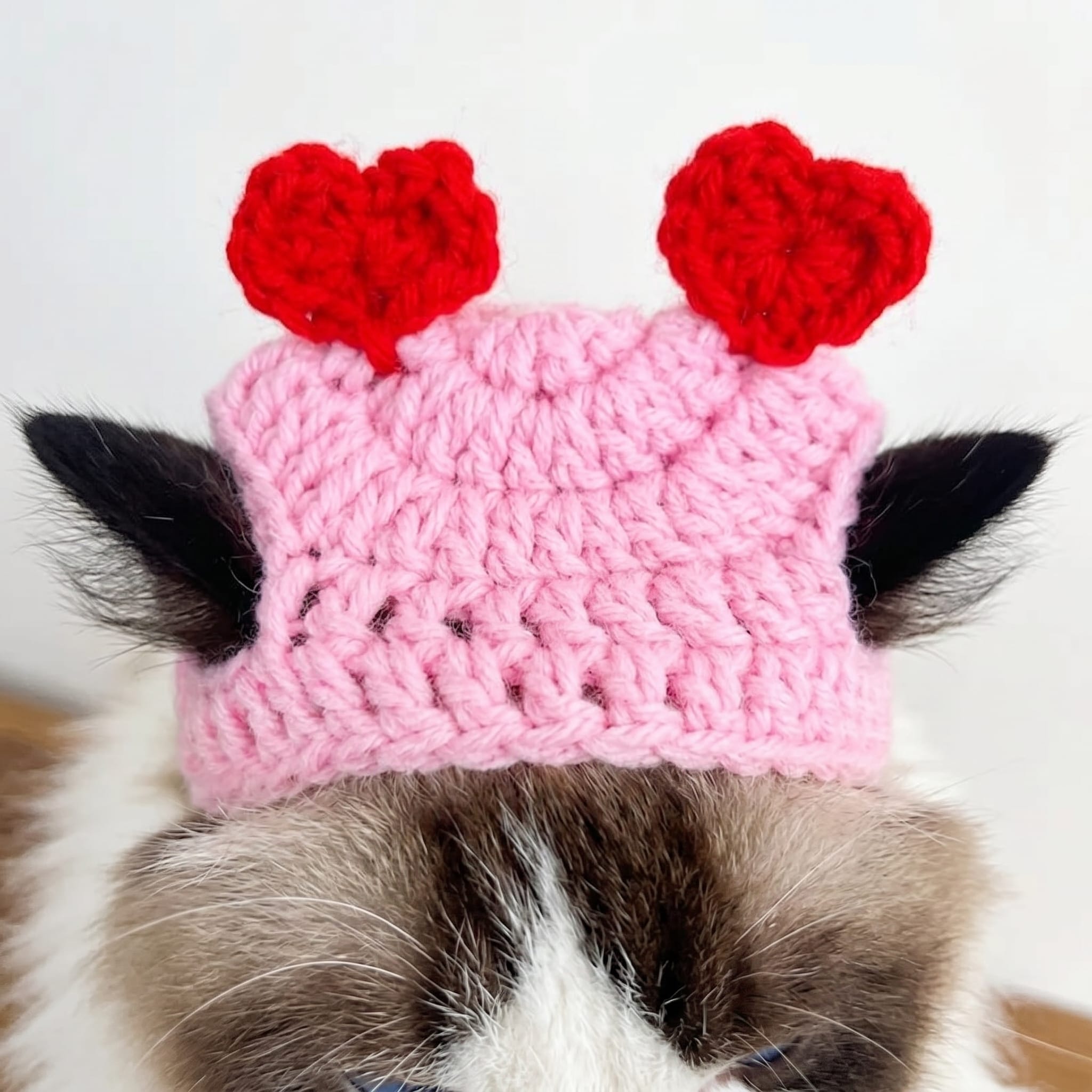 Sweetheart® Crochet Cat Earflap Hat