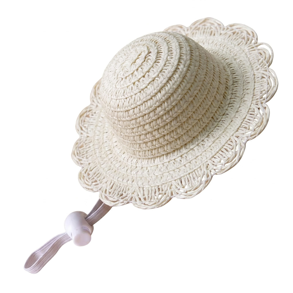 Classic Woven Straw Cat Sun Hat