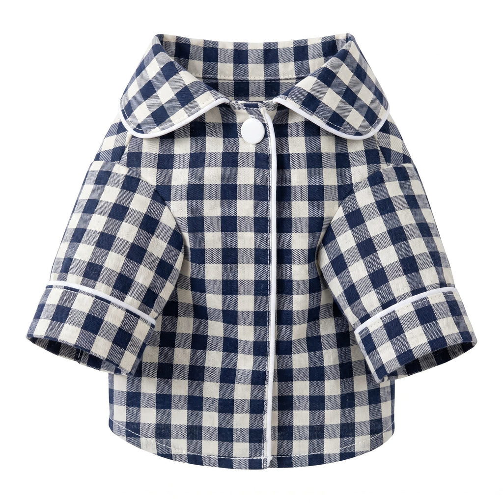 Classic Plaid Cat Button-Up Shirt