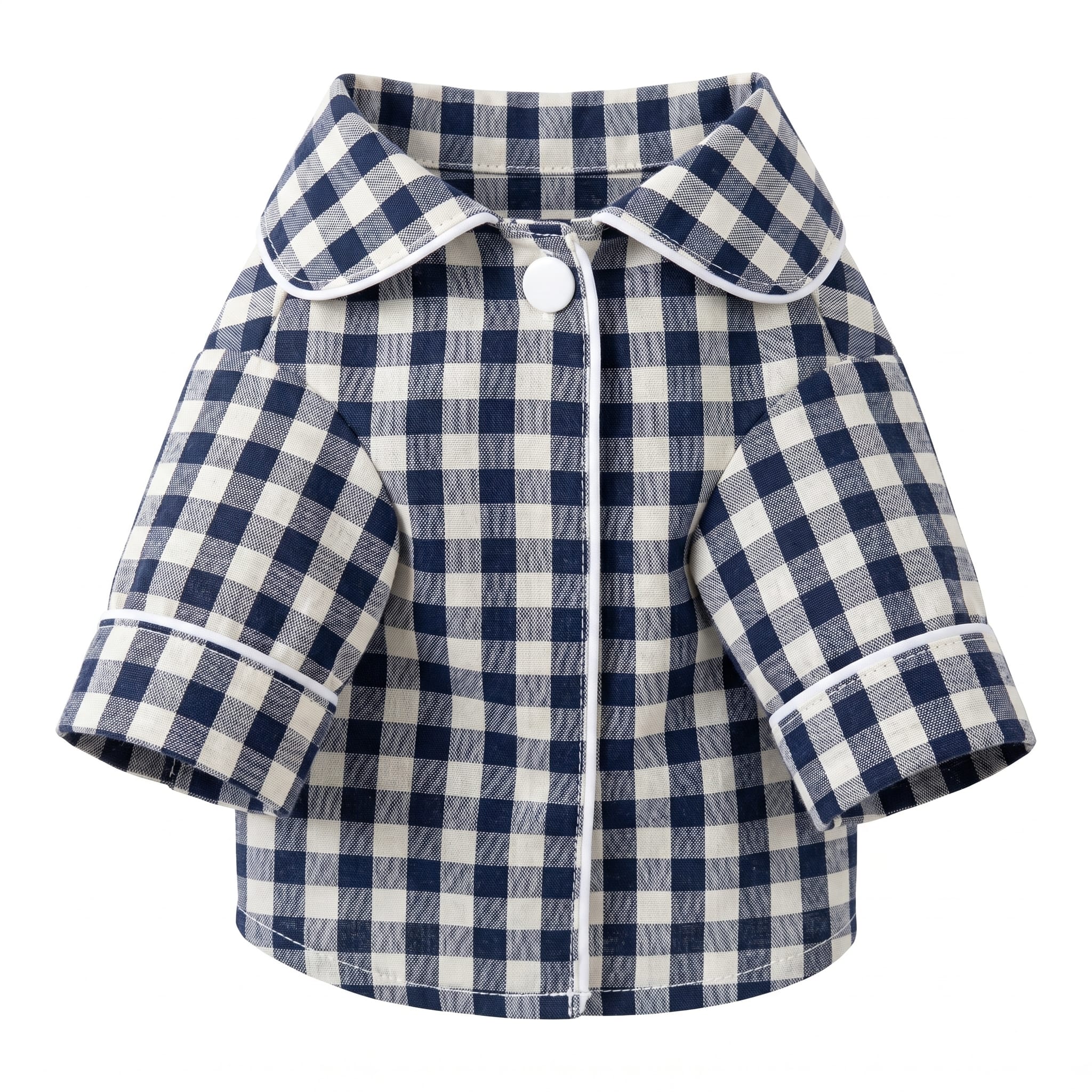 Classic Plaid Cat Button-Up Shirt