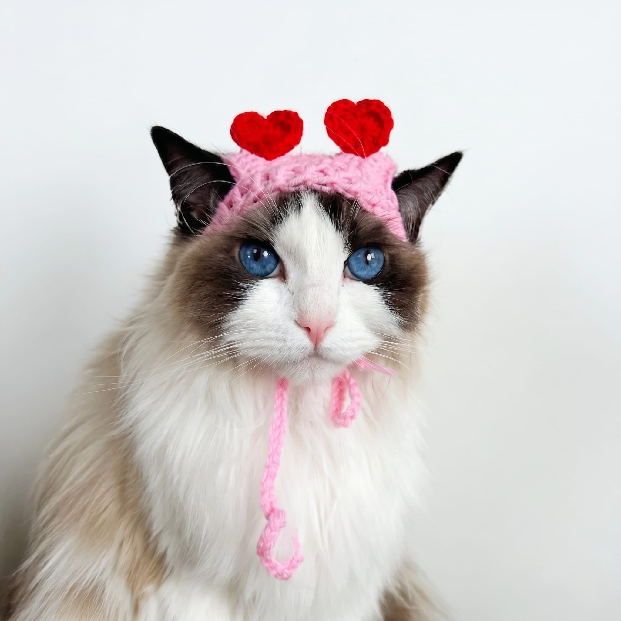 Sweetheart® Crochet Cat Earflap Hat