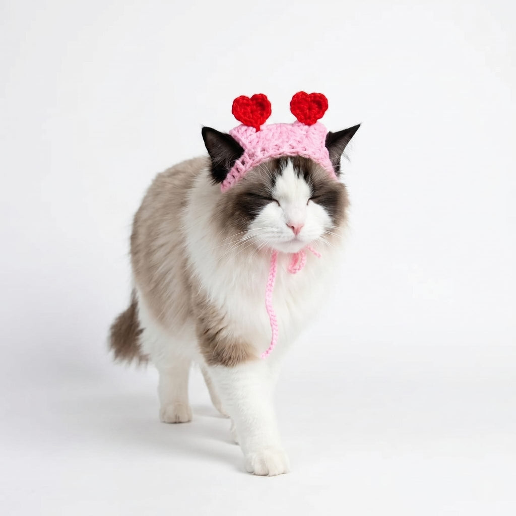 Sweetheart® Crochet Cat Earflap Hat