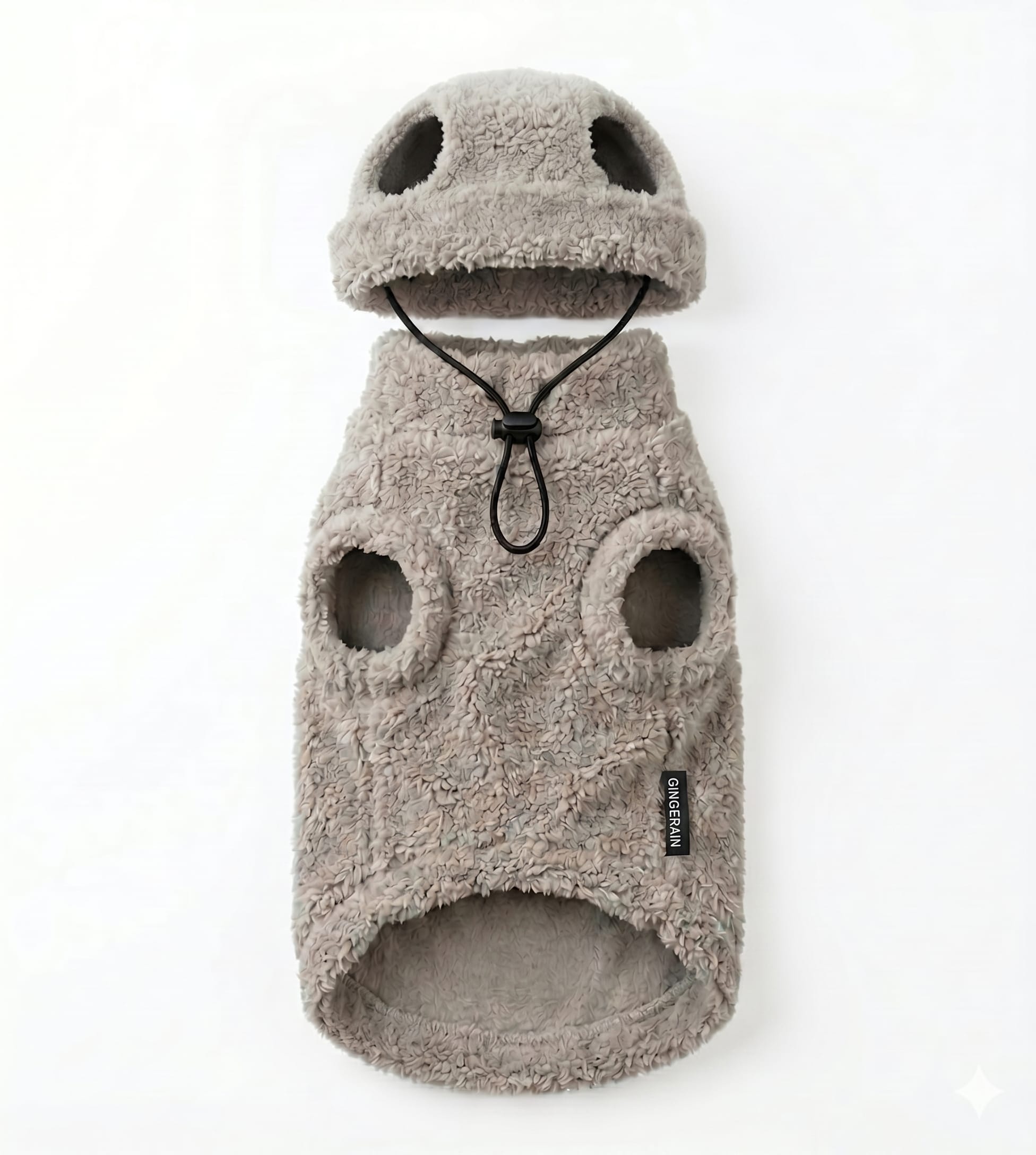 Ultra-Soft Teddy Fleece Cat Sweater with Hood