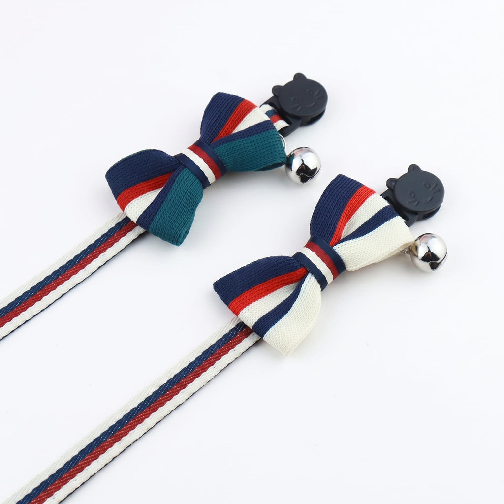 Striped Gentleman Cat Bow Tie Collar with Bell