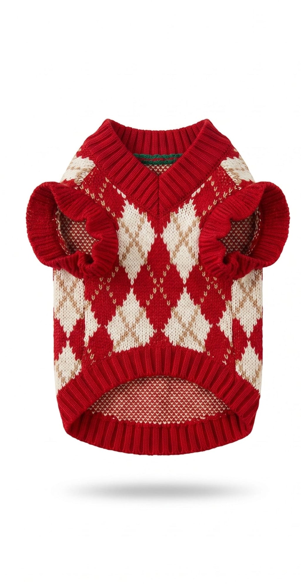 Argyle Knit Cat Sweater Vest
