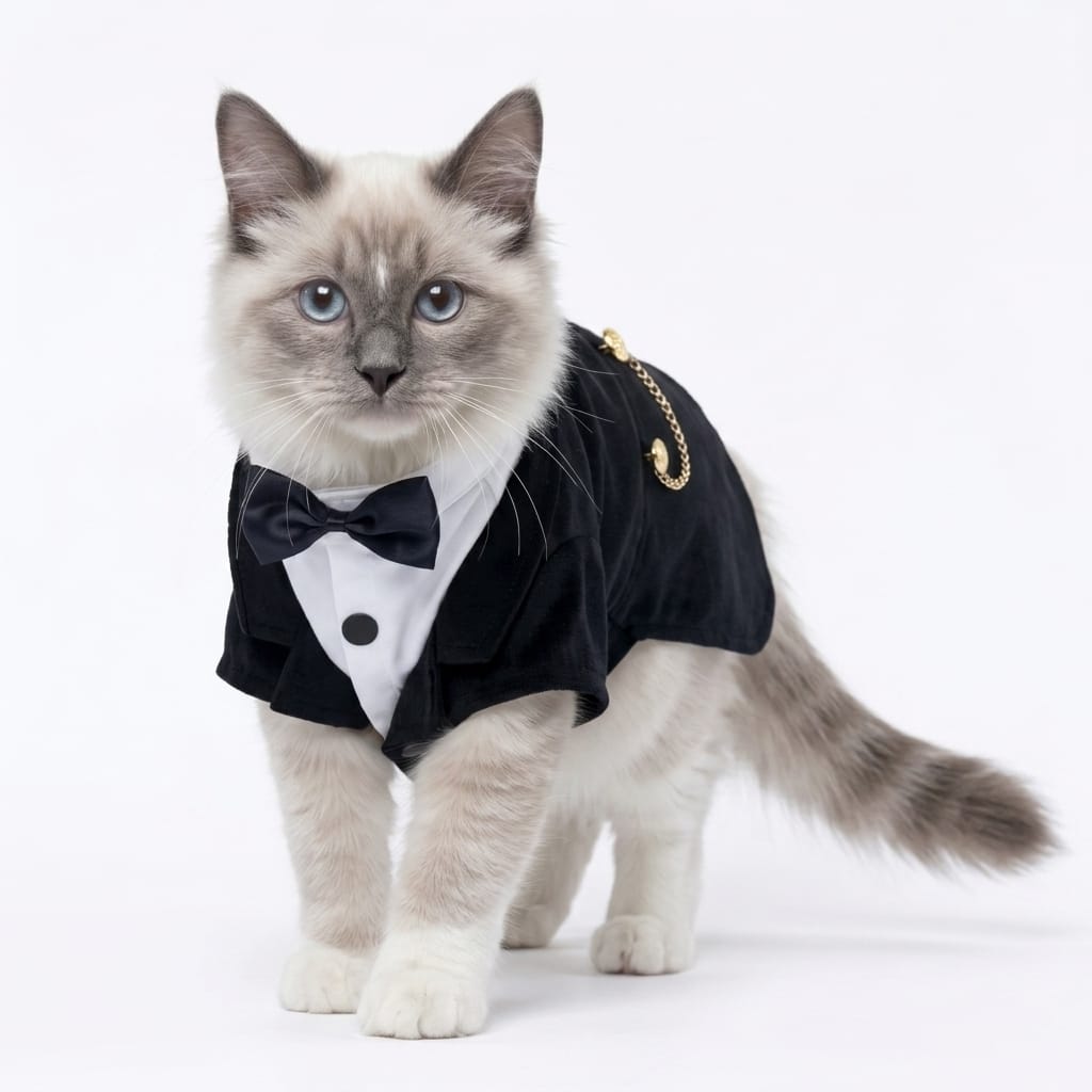 Formal Tuxedo Cat Suit with Bow Tie™