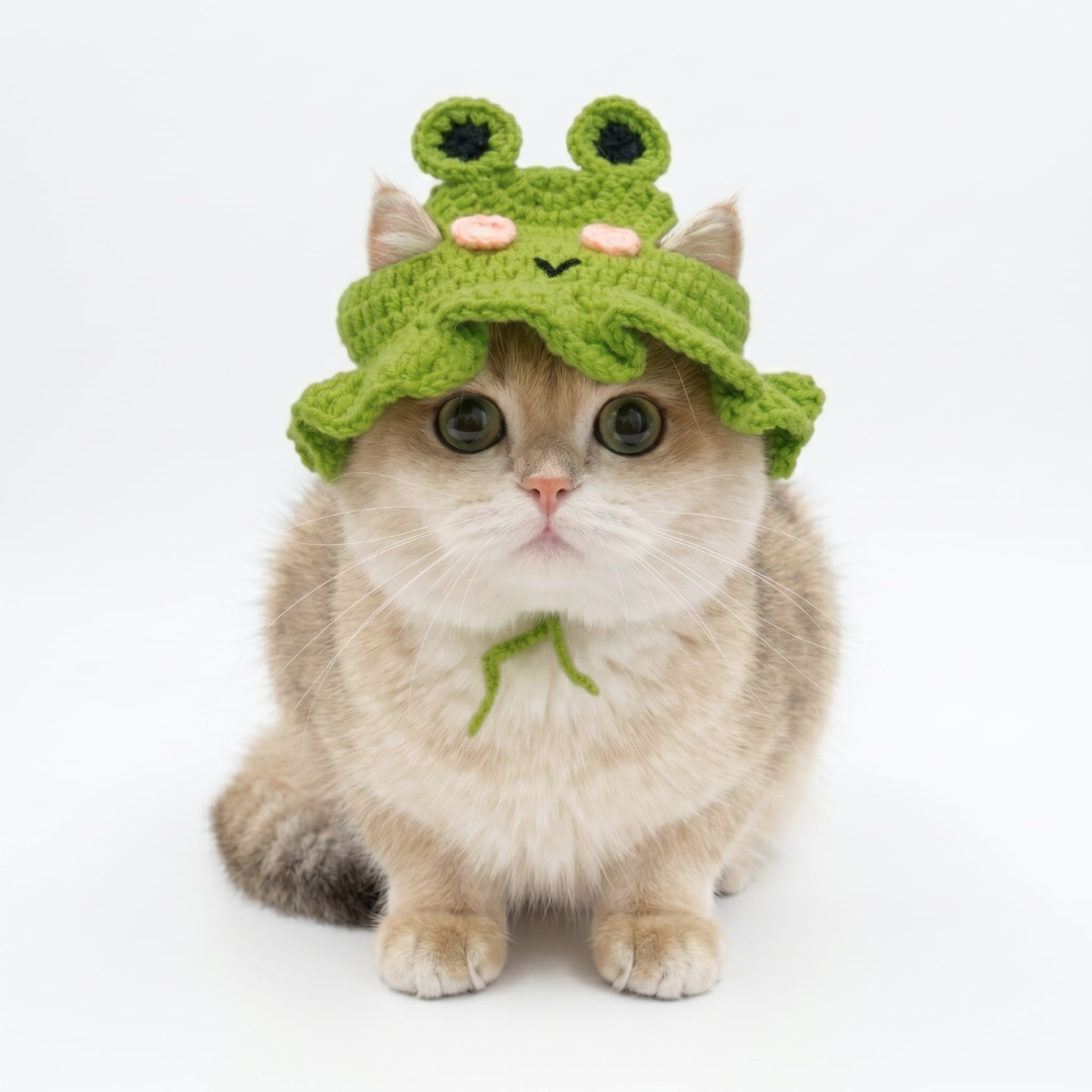 Froggie® Crochet Cat Hat